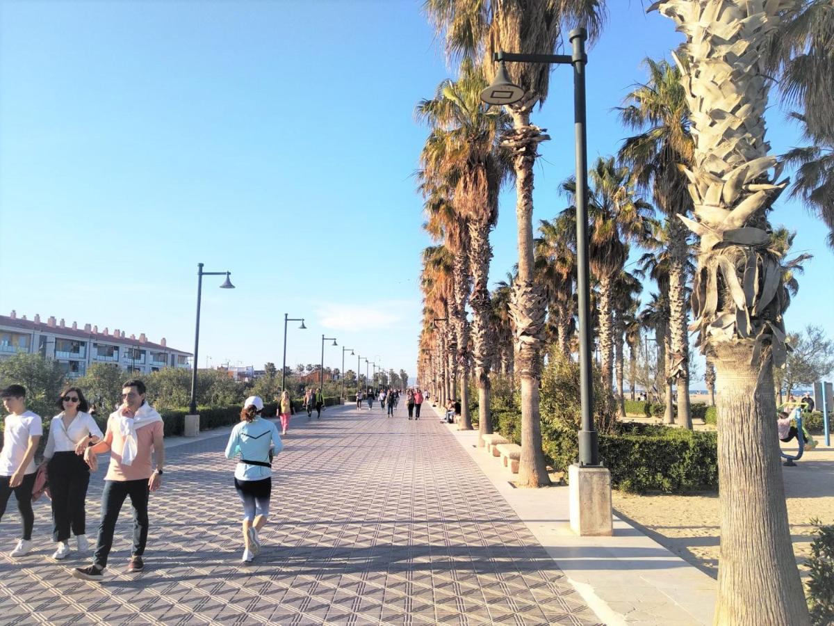 Acogedor Estudio A Metros De La Playa, Con Zonas Comunes Y Terraza 3B Валенсія Екстер'єр фото